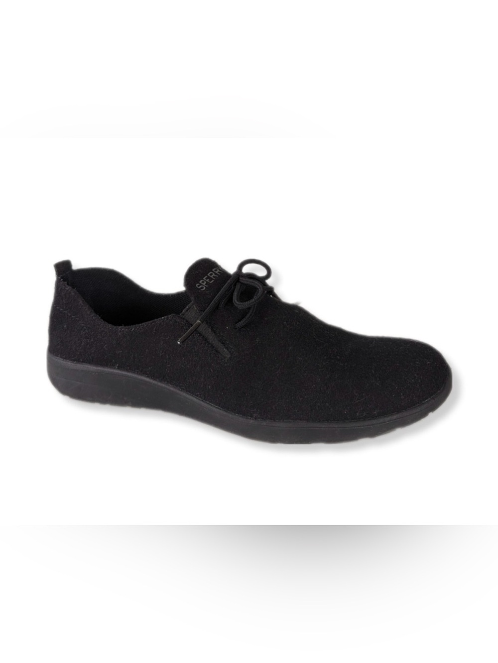 Sperry Woman’s Classic Black Woven Memory Foam Slip On Sneakers Shoes size 8.5